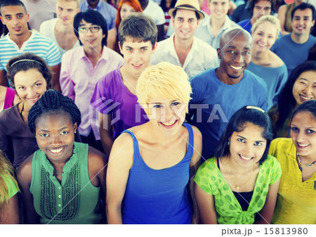 Multi-Ethnic Crowd Teenager Happiness Team Concept Multi-Ethnic Crowd Teenager Happiness Team Concept 15813980