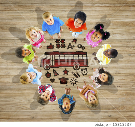 Multiethnic Group of Children with Back to School Concept 15815537