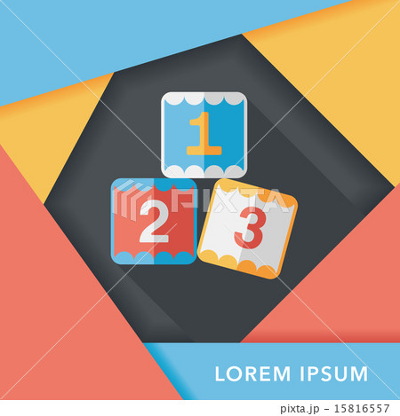 123 blocks flat icon with long shadow,eps10 123 blocks flat icon with long shadow,eps10 15816557