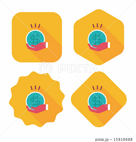 person holding money flat icon with long shadow,eps10 person holding money flat icon with long shadow,eps10 15816688