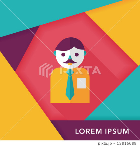 businessman flat icon with long shadow,eps10 businessman flat icon with long shadow,eps10 15816689