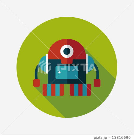 robot flat icon with long shadow,eps10 robot flat icon with long shadow,eps10 15816690