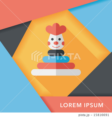 Pyramid toy flat icon with long shadow,eps10 Pyramid toy flat icon with long shadow,eps10 15816691