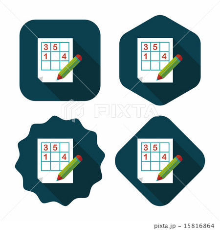 Sudoku flat icon with long shadow,eps10 Sudoku flat icon with long shadow,eps10 15816864
