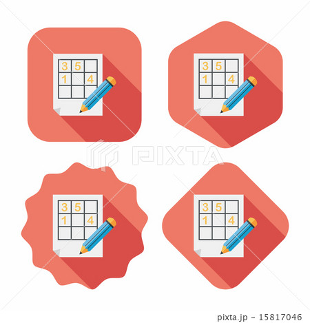 Sudoku flat icon with long shadow,eps10 Sudoku flat icon with long shadow,eps10 15817046