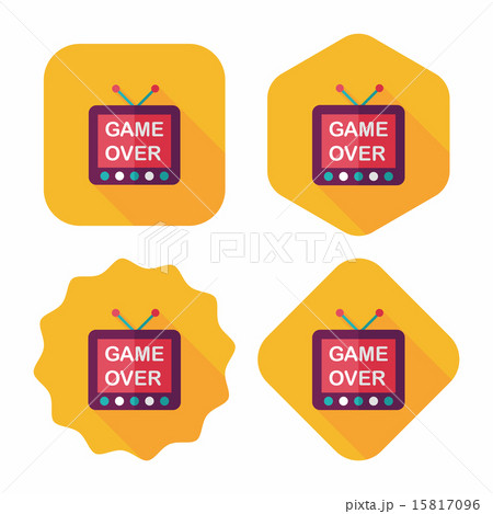 TV game flat icon with long shadow,eps10 15817096
