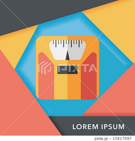 weight scale flat icon with long shadow,eps10 15817097
