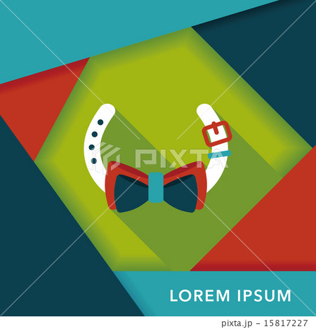 Pet dog chains flat icon with long shadow,eps10 15817227