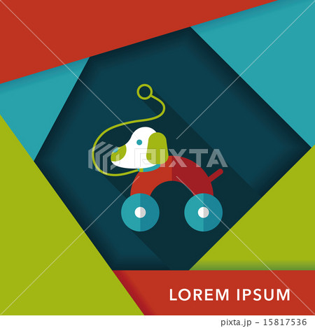 toy dog flat icon with long shadow,eps 10 15817536