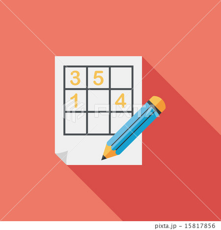 Sudoku flat icon with long shadow,eps10 15817856