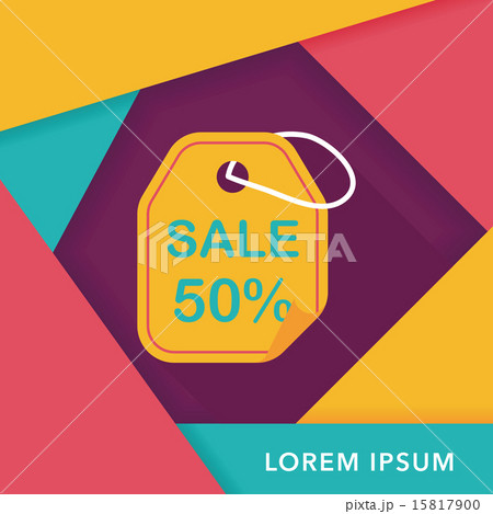 shopping sale price tag flat icon with long shadow,eps10 15817900