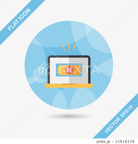 business chart flat icon with long shadow,eps10 business chart flat icon with long shadow,eps10 15818158