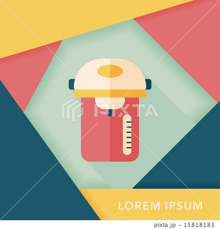 kitchenware electric pot flat icon with long shadow,eps10 15818183