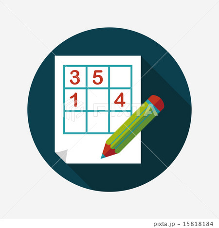 Sudoku flat icon with long shadow,eps10 15818184