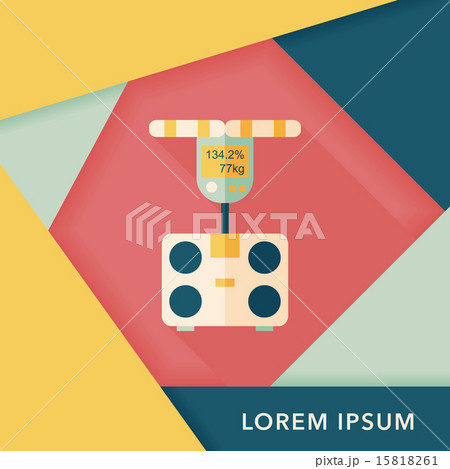 Weight scale flat icon with long shadow,eps10 15818261