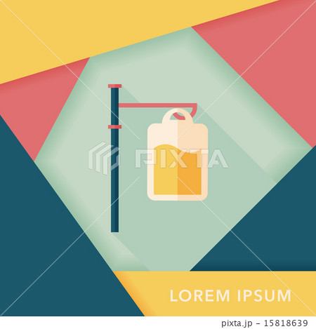 IV bag flat icon with long shadow,eps10 15818639