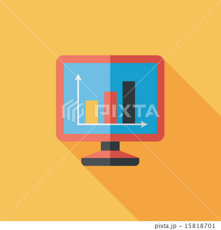 business chart flat icon with long shadow,eps10 business chart flat icon with long shadow,eps10 15818701