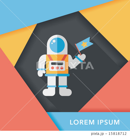 Space Astronaut flat icon with long shadow, eps10 Space Astronaut flat icon with long shadow, eps10 15818712