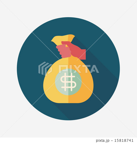 money bag flat icon with long shadow,eps10 money bag flat icon with long shadow,eps10 15818741