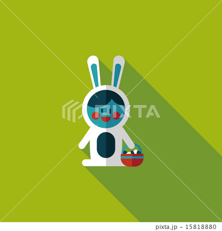 easter bunny flat icon with long shadow,eps10 easter bunny flat icon with long shadow,eps10 15818880