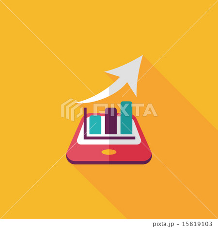 business chart flat icon with long shadow,eps10 15819103