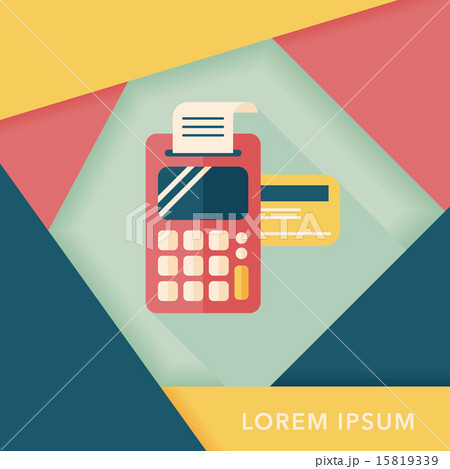 Shopping credit card machine flat icon with long shadow,eps10 Shopping credit card machine flat icon with long shadow,eps10 15819339
