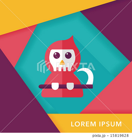 Grim Reaper flat icon with long shadow,eps10 15819628