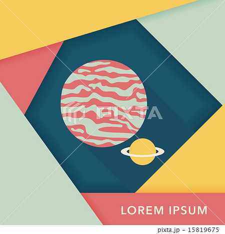 Space planet flat icon with long shadow,eps10 Space planet flat icon with long shadow,eps10 15819675