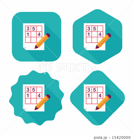 Sudoku flat icon with long shadow,eps10 Sudoku flat icon with long shadow,eps10 15820000