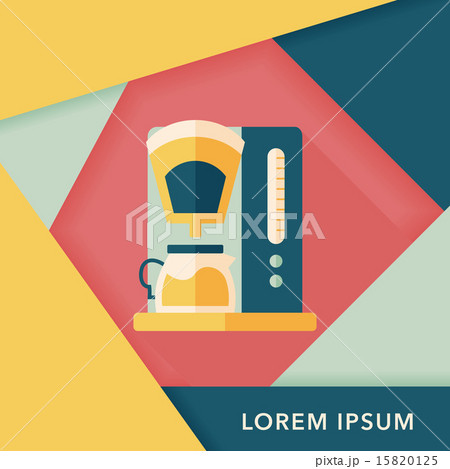 coffee machine flat icon with long shadow,eps10 coffee machine flat icon with long shadow,eps10 15820125