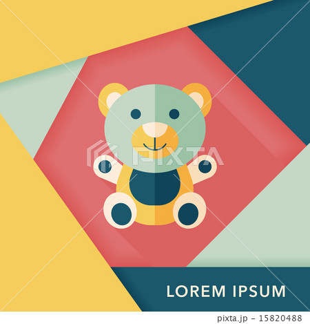 teddy bear flat icon with long shadow,eps 10 teddy bear flat icon with long shadow,eps 10 15820488