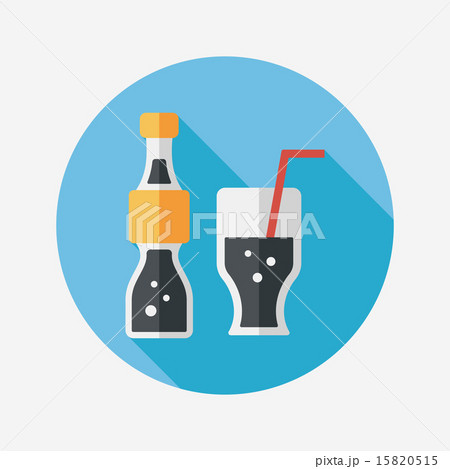 soda drink flat icon with long shadow,eps10 soda drink flat icon with long shadow,eps10 15820515