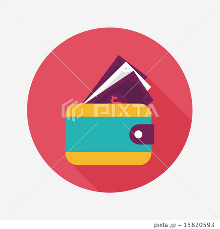 wallet flat icon with long shadow,eps10 wallet flat icon with long shadow,eps10 15820593