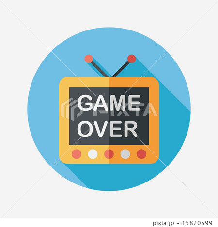 TV game flat icon with long shadow,eps10 15820599