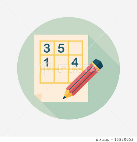 Sudoku flat icon with long shadow,eps10 Sudoku flat icon with long shadow,eps10 15820652