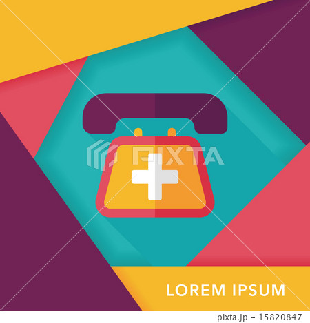 emergency call flat icon with long shadow,eps10 emergency call flat icon with long shadow,eps10 15820847