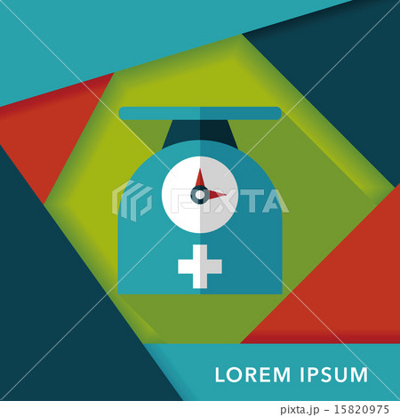weight scales flat icon with long shadow,eps10 15820975