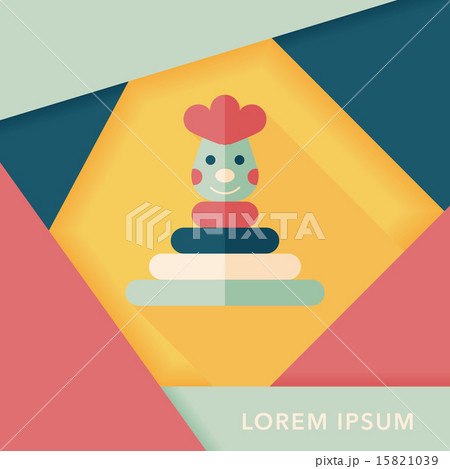 Pyramid toy flat icon with long shadow,eps10 15821039