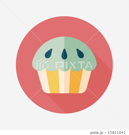 cupcake flat icon with long shadow,eps10 15821041