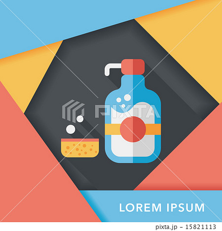 kitchenware dish soap flat icon with long shadow,eps10 kitchenware dish soap flat icon with long shadow,eps10 15821113