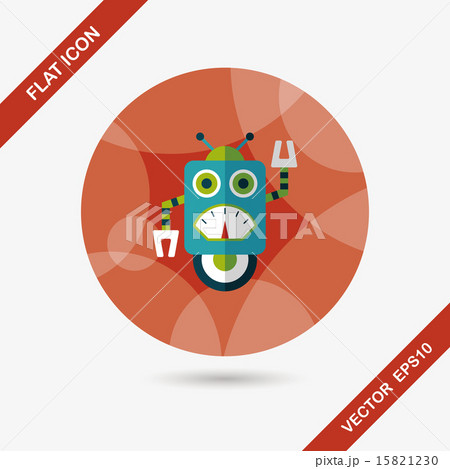 robot flat icon with long shadow,eps10 robot flat icon with long shadow,eps10 15821230