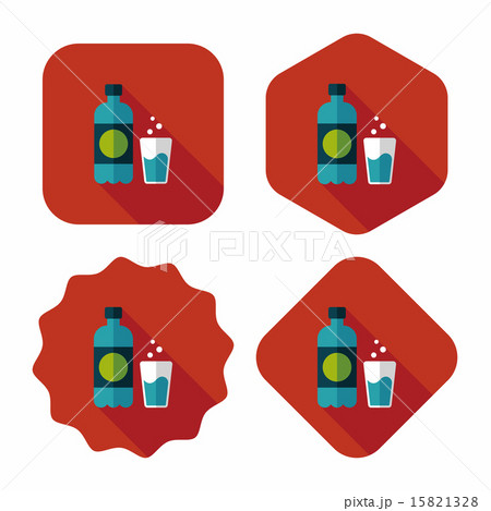 soda drink flat icon with long shadow,eps10 15821328