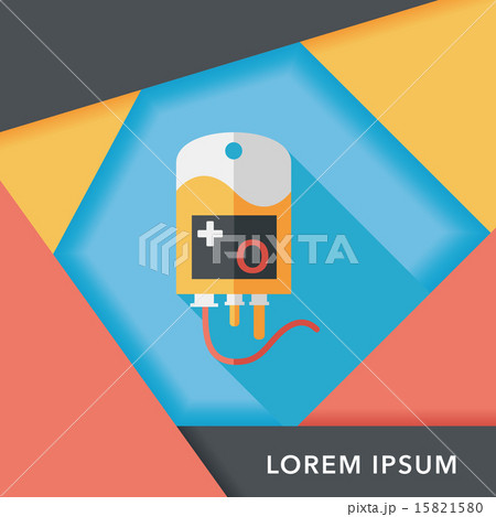 IV bag flat icon with long shadow, eps10 15821580