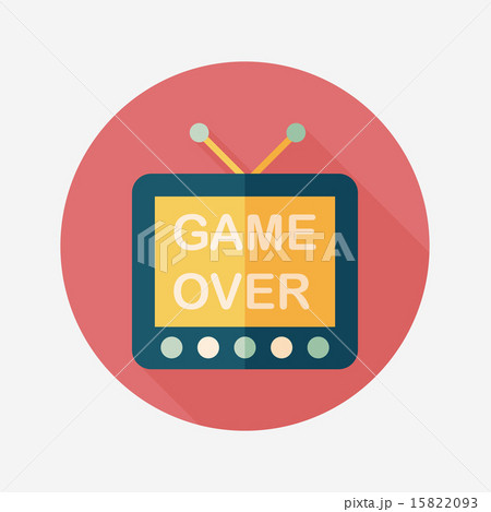 TV game flat icon with long shadow,eps10 TV game flat icon with long shadow,eps10 15822093