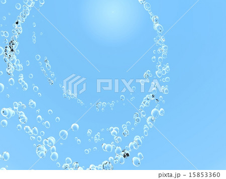 水中 気泡のイラスト素材