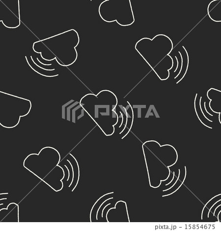 Doodle Cloud seamless pattern background 15854675