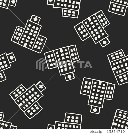 Doodle Hospital seamless pattern background 15854710