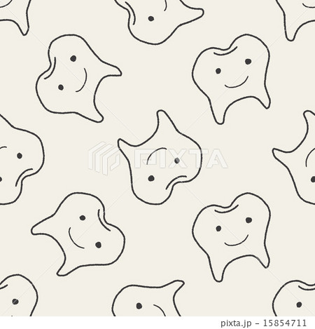Doodle Tooth seamless pattern background 15854711