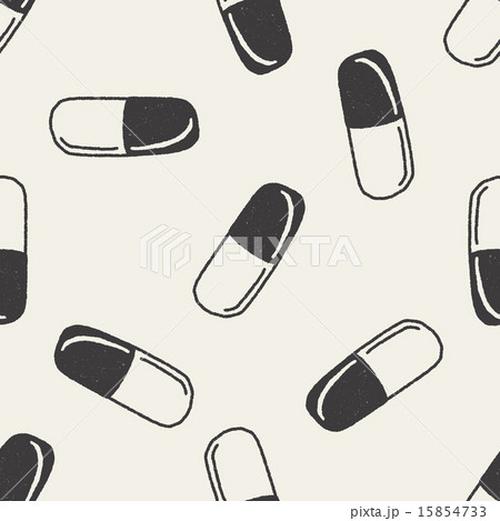 Doodle Medicine seamless pattern background 15854733