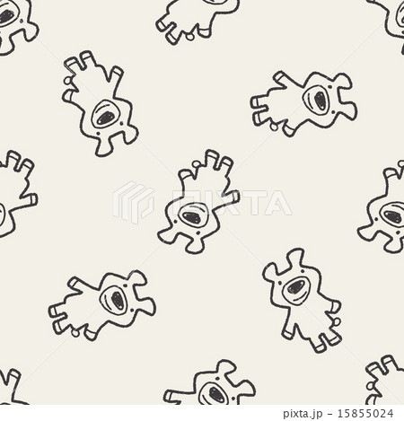Doodle Bear Doll seamless pattern background Doodle Bear Doll seamless pattern background 15855024